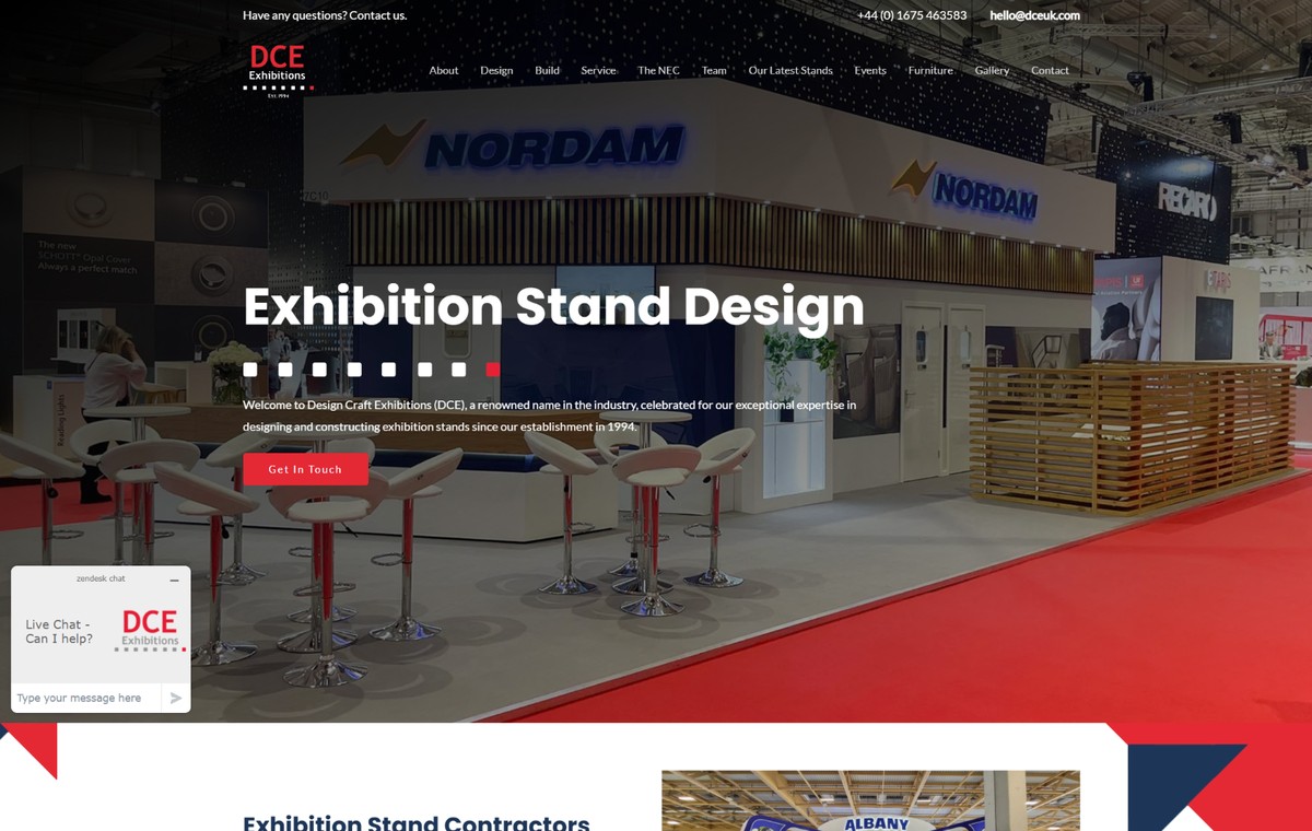 DCE Exhibitions website designed and supported by Genius Creative
